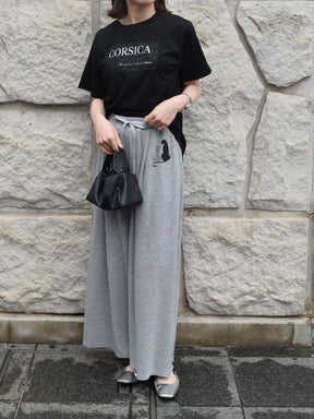 ラメチュール重ねロゴプリントTシャツ