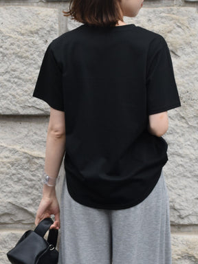ラメチュール重ねロゴプリントTシャツ