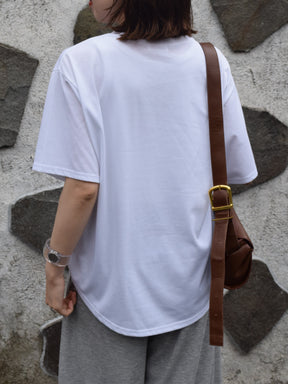 レオパード柄ハート フロッキープリントTシャツ