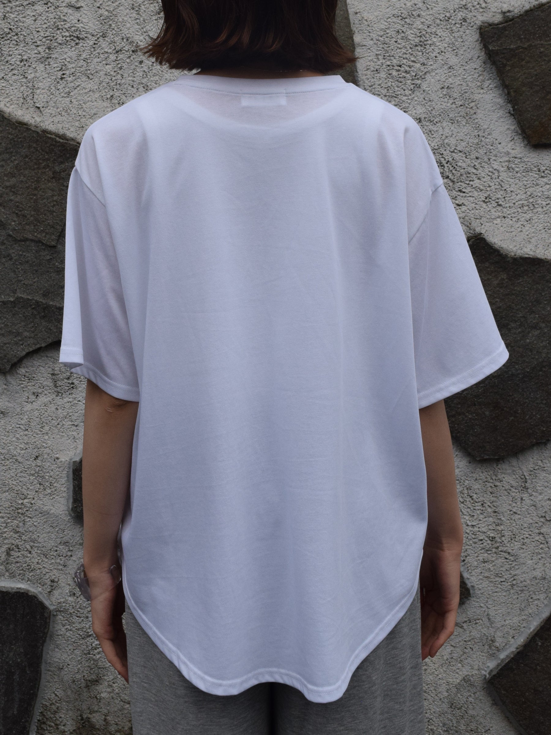 レオパード柄ハート フロッキープリントTシャツ