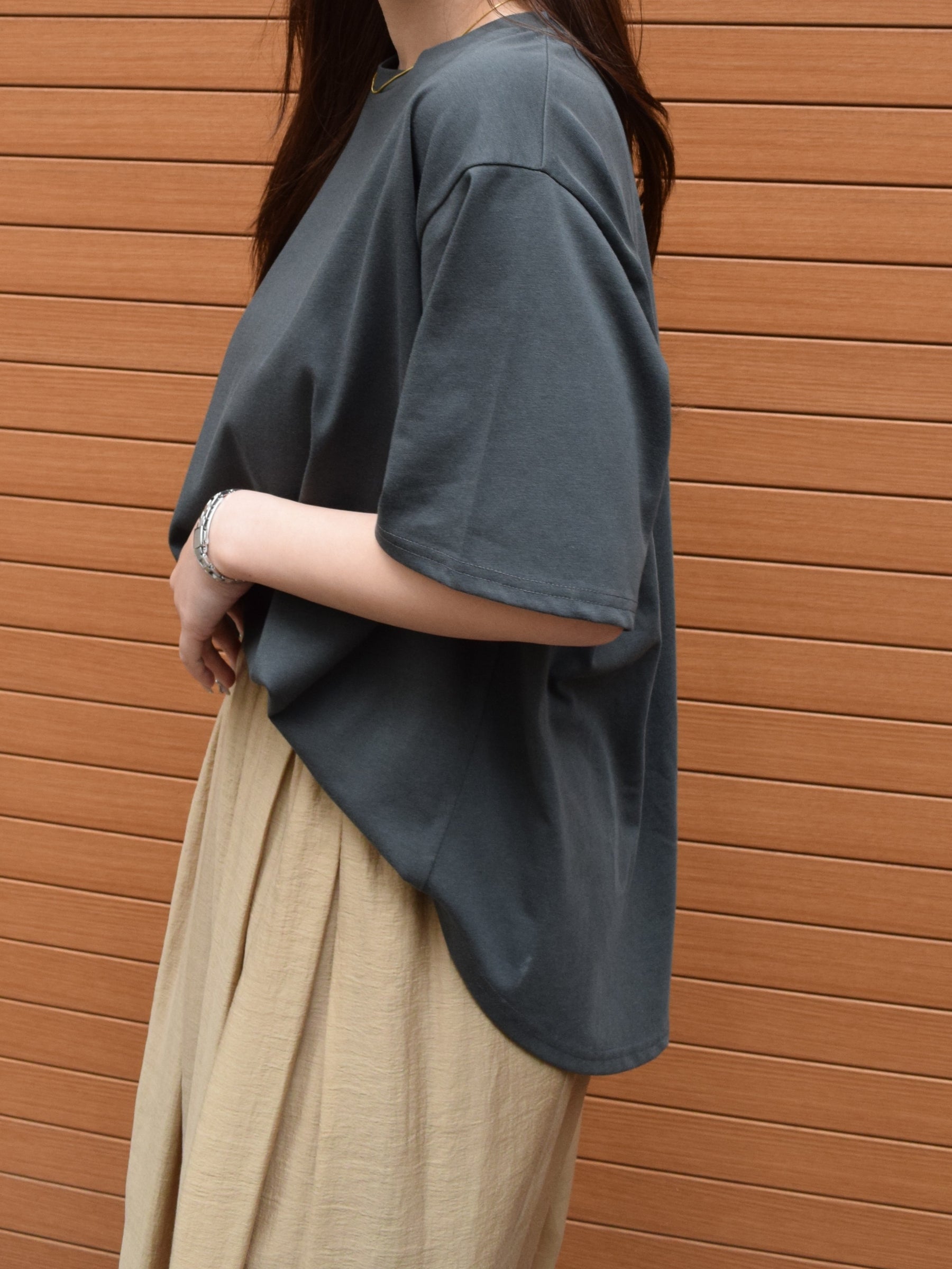 レオパード柄ハート フロッキープリントTシャツ