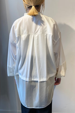 メッシュ切替シャツ