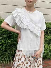 フリルチュールドッキングTシャツ