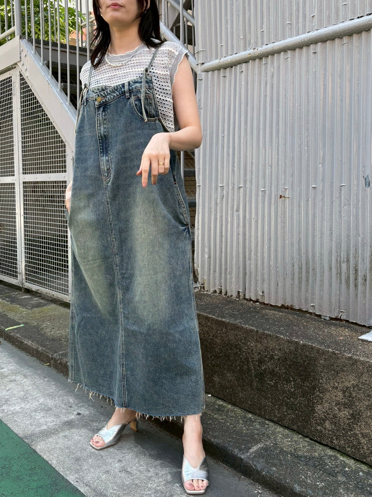デニムジャンパースカート