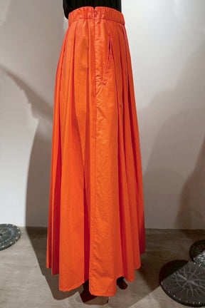 DOS DIOSAS (ドスディオサス) ロゴプリントギャザースカート D8507　オレンジ