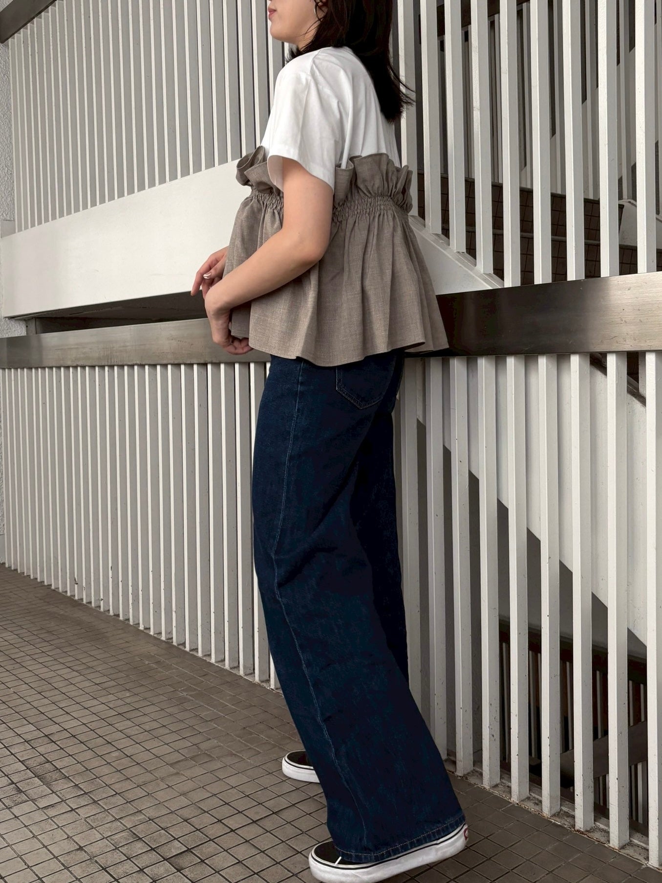 麻ビスチェドッキングTシャツ