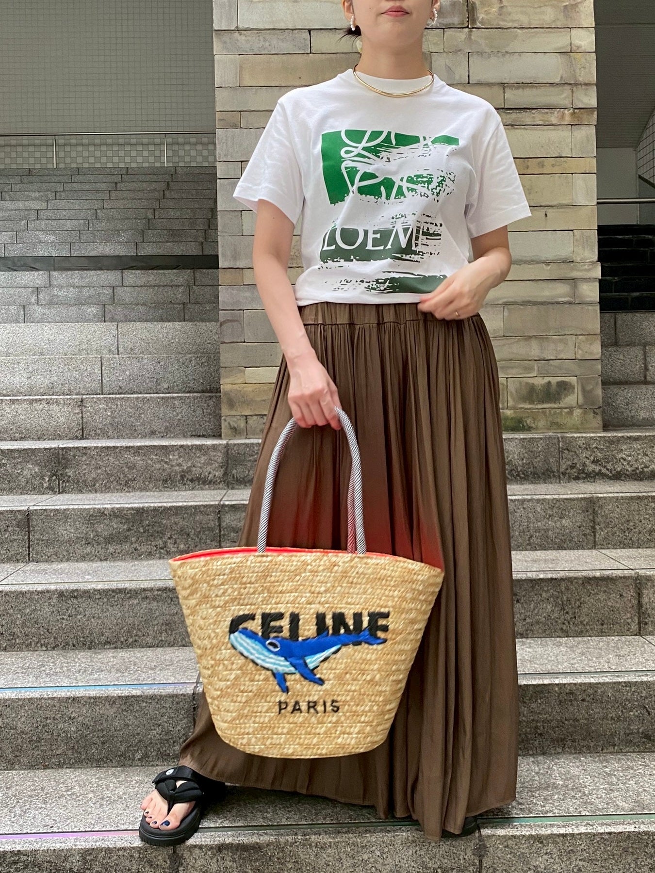 Accountロゴ×ペイントTシャツ.
