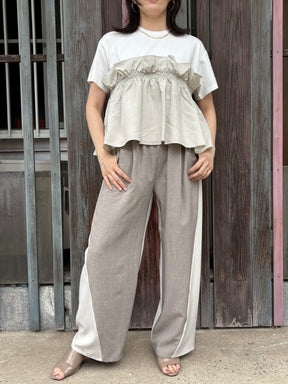 麻ビスチェドッキングTシャツ