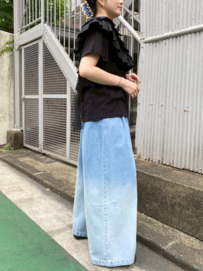 フリルチュールドッキングTシャツ