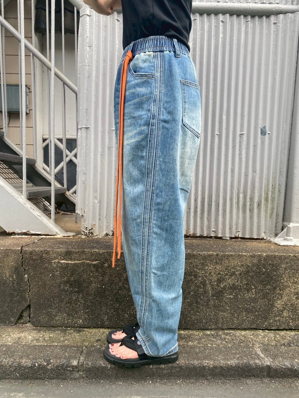PaulineBleu(ポリーヌブロー)ストレッチテーパードデニム 77092