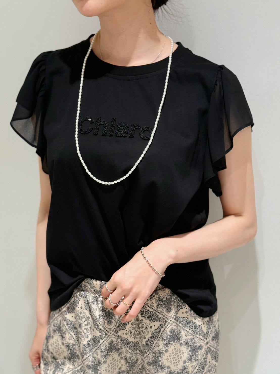 ブークレ刺繍ロゴトップス