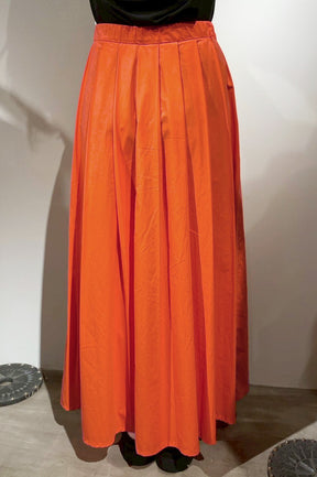 DOS DIOSAS (ドスディオサス) ロゴプリントギャザースカート D8507　オレンジ