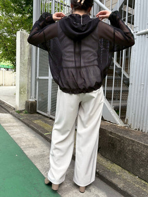 メッシュジップパーカー