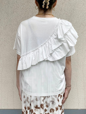 フリルチュールドッキングTシャツ
