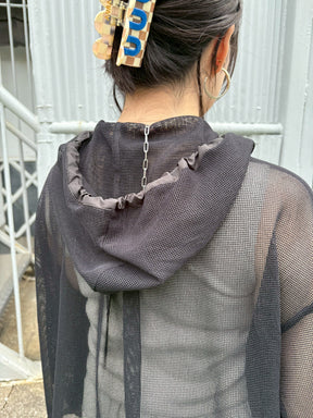 メッシュジップパーカー