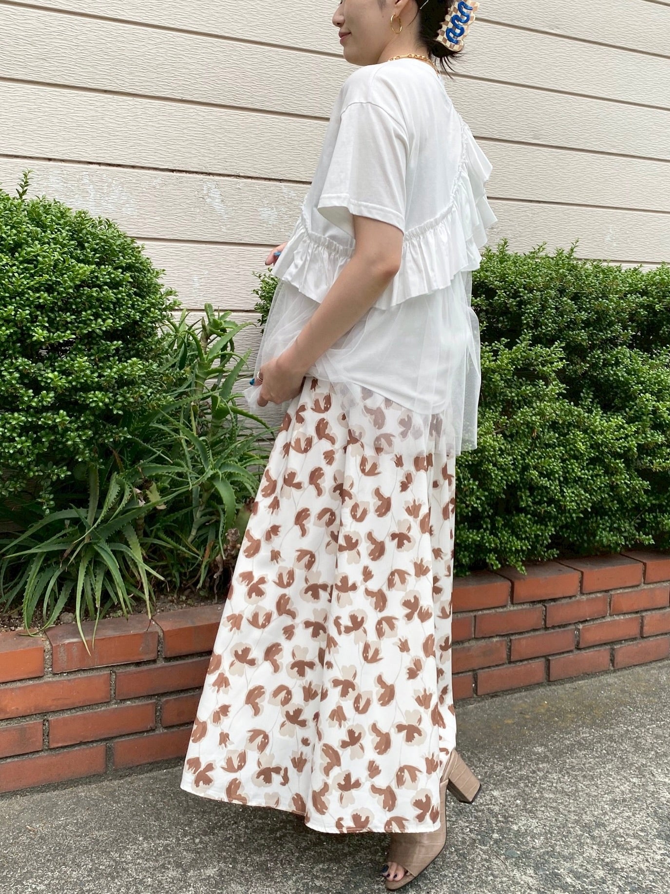 フリルチュールドッキングTシャツ