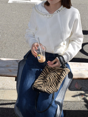 パールニットパーカー