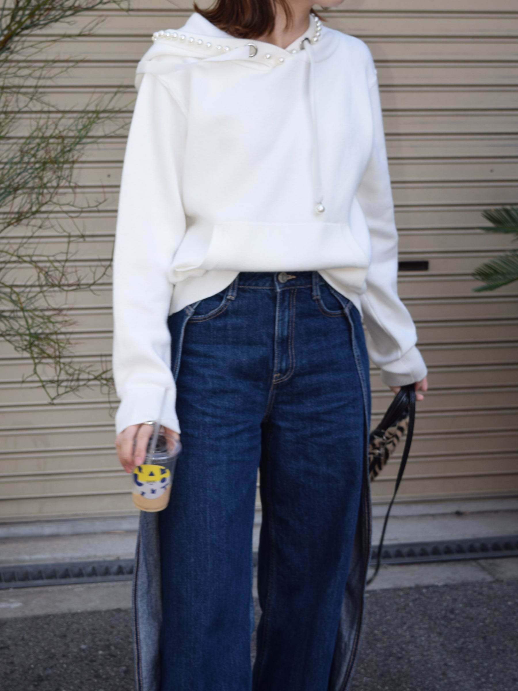 パールニットパーカー