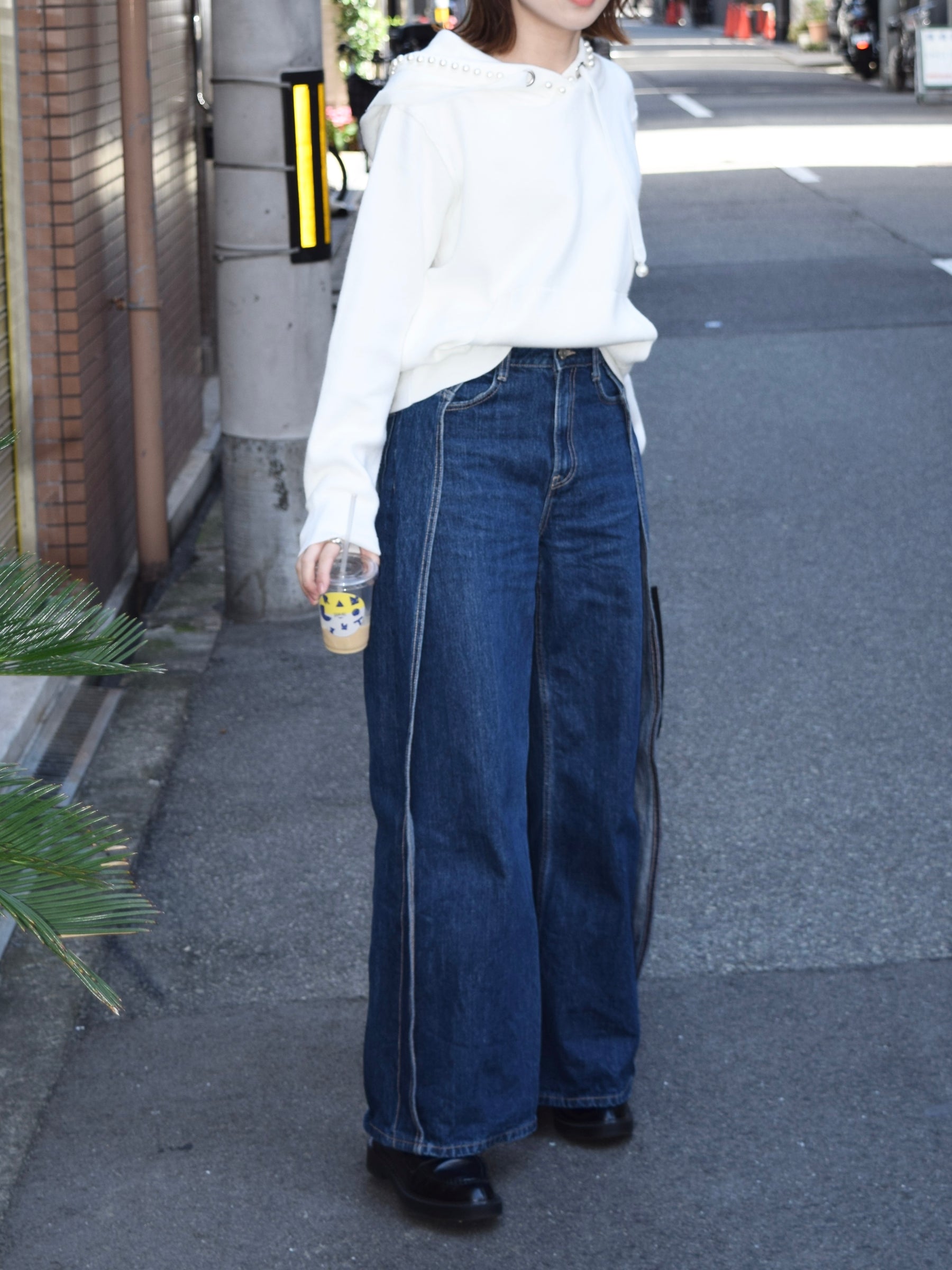 パールニットパーカー