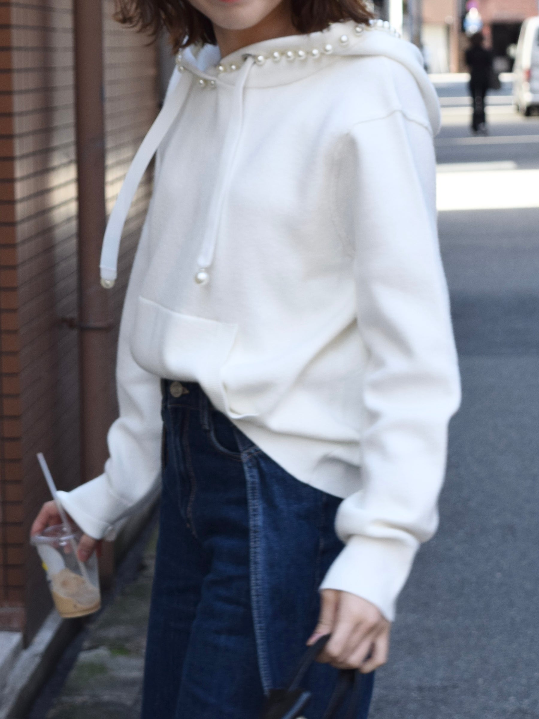 パールニットパーカー