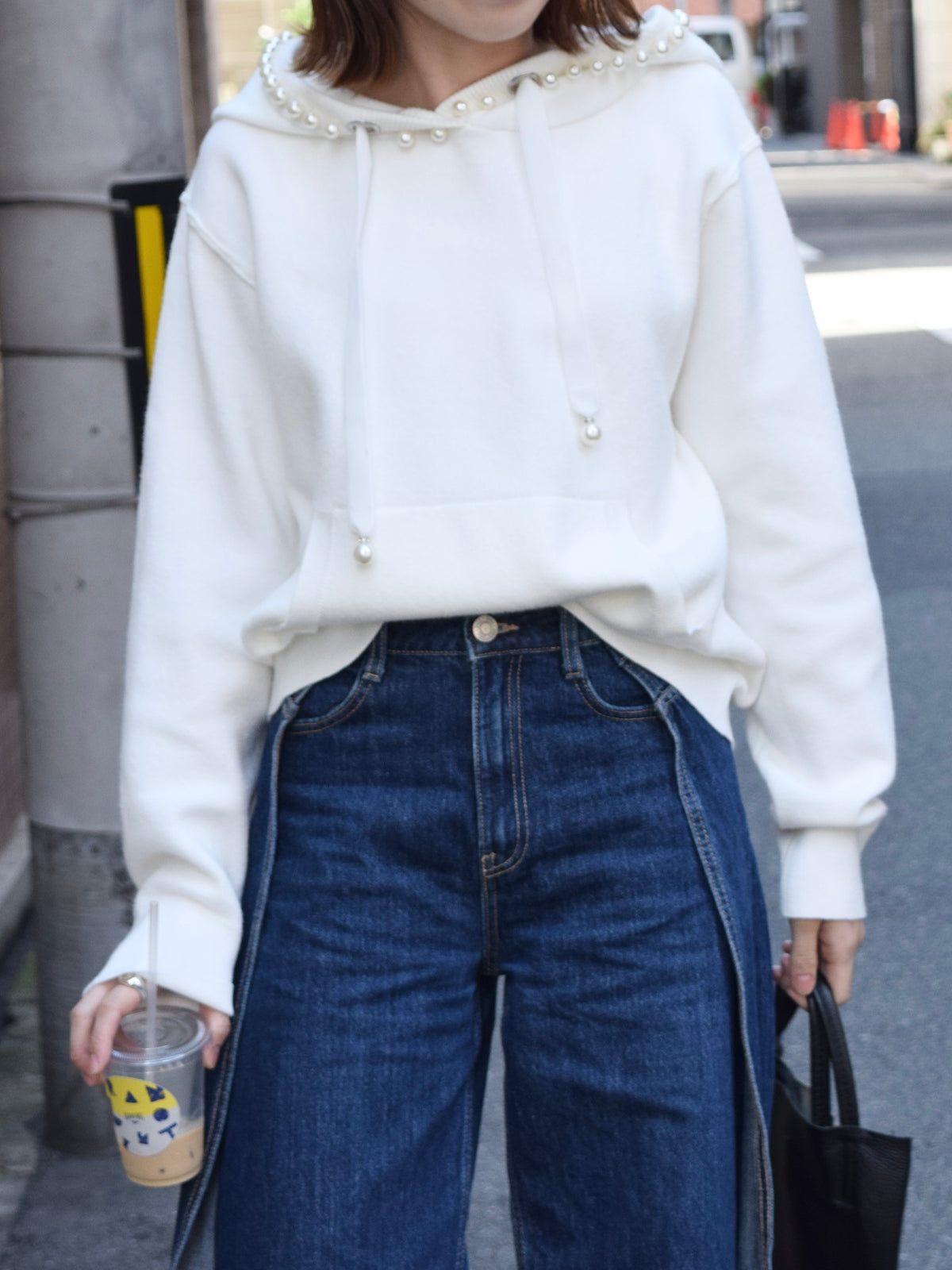 パールニットパーカー