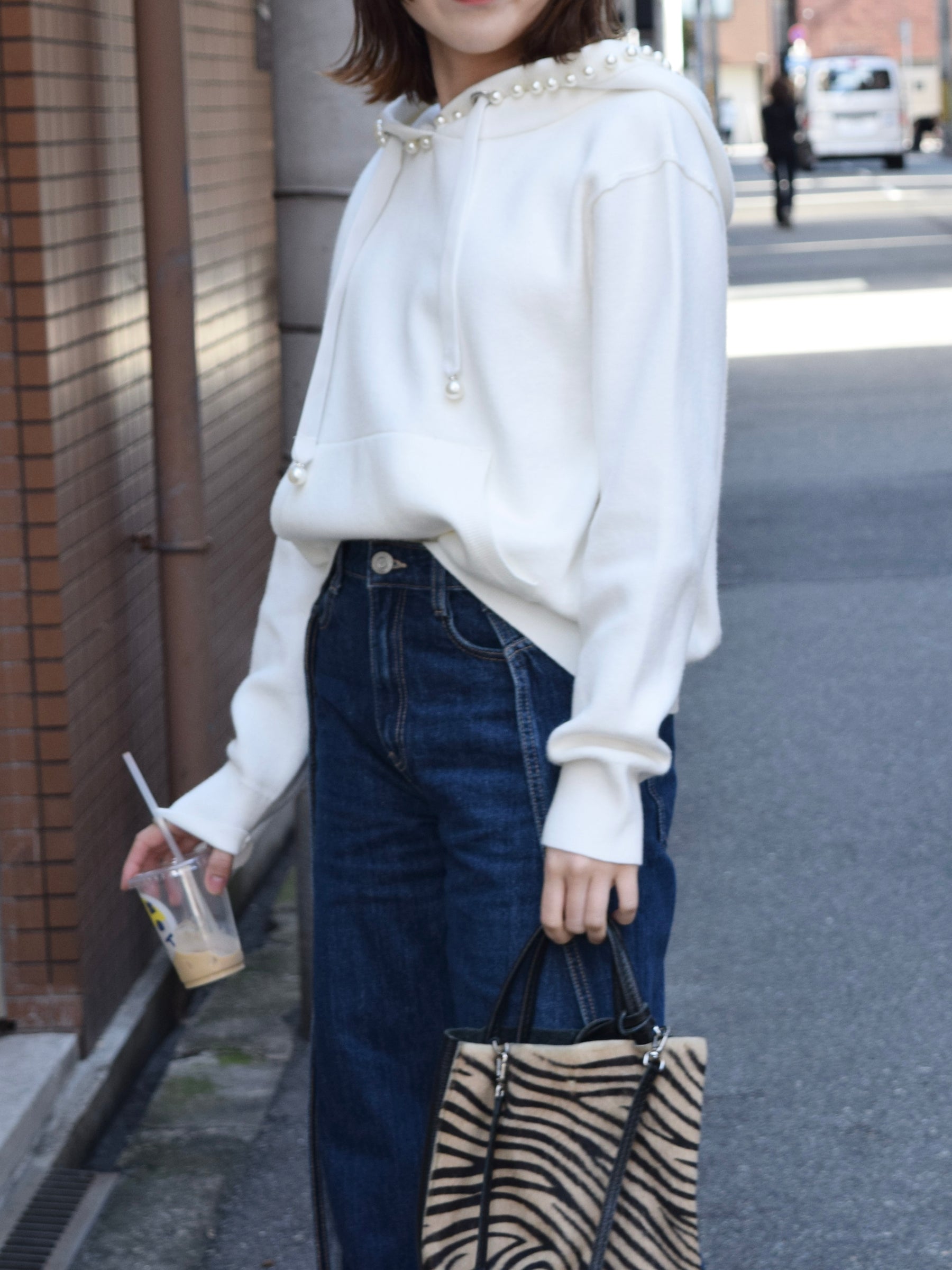 パールニットパーカー