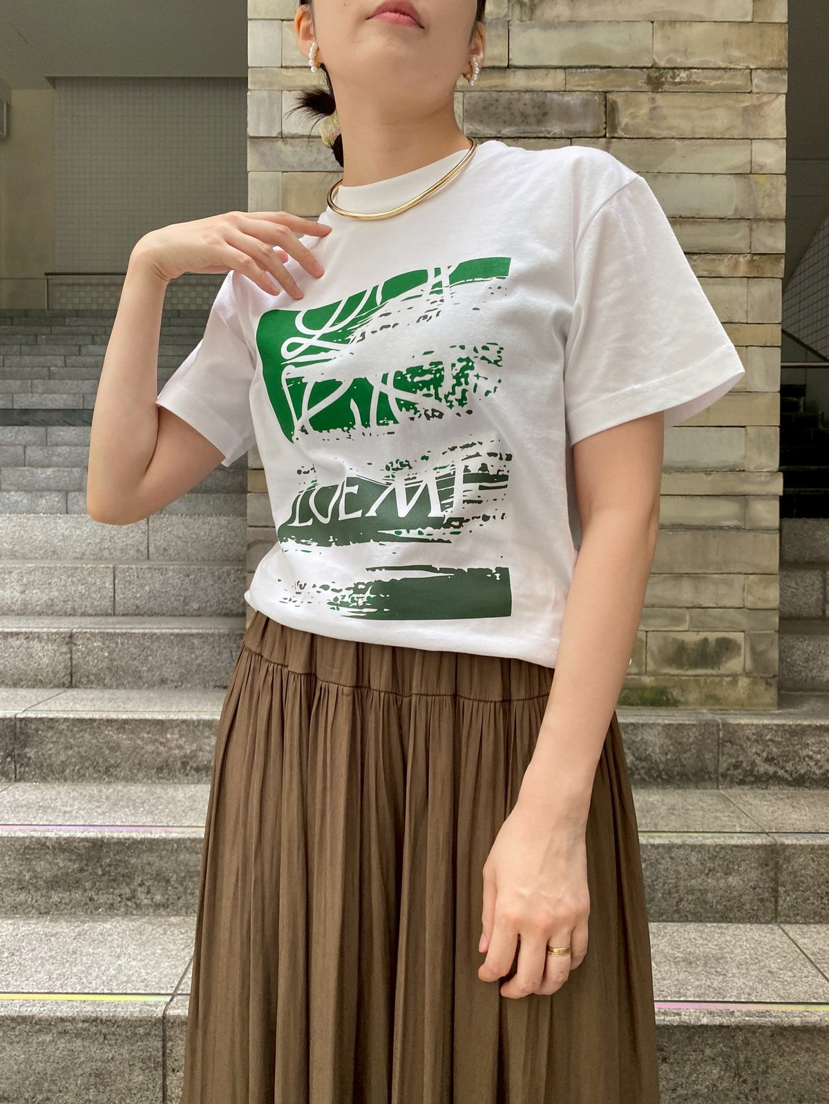 Accountロゴ×ペイントTシャツ.