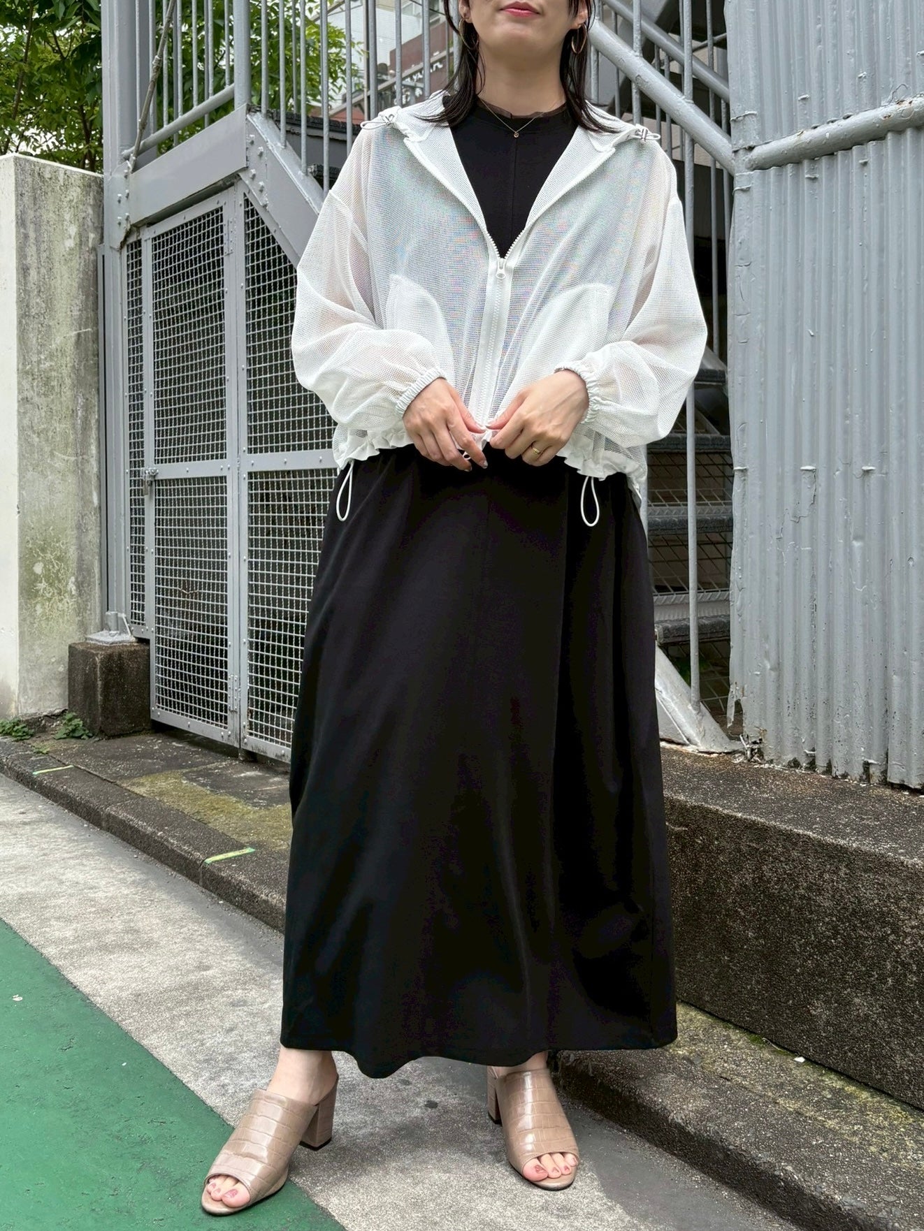 サイドドレープワンピース