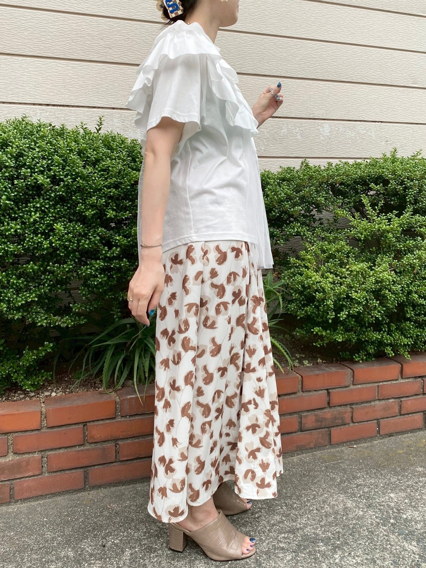 フリルチュールドッキングTシャツ