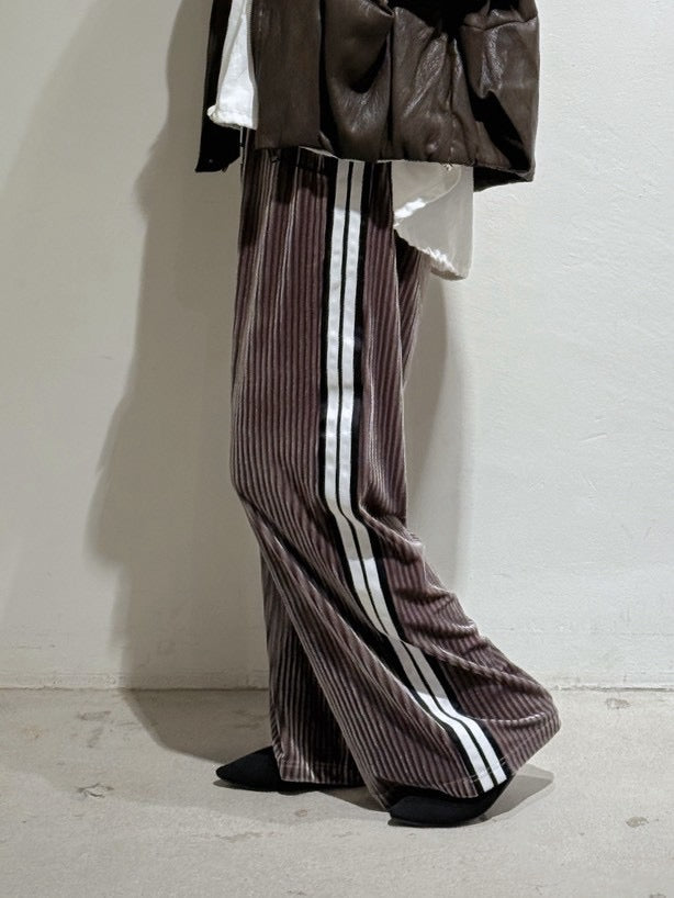 サイドラインストライプベロアパンツ