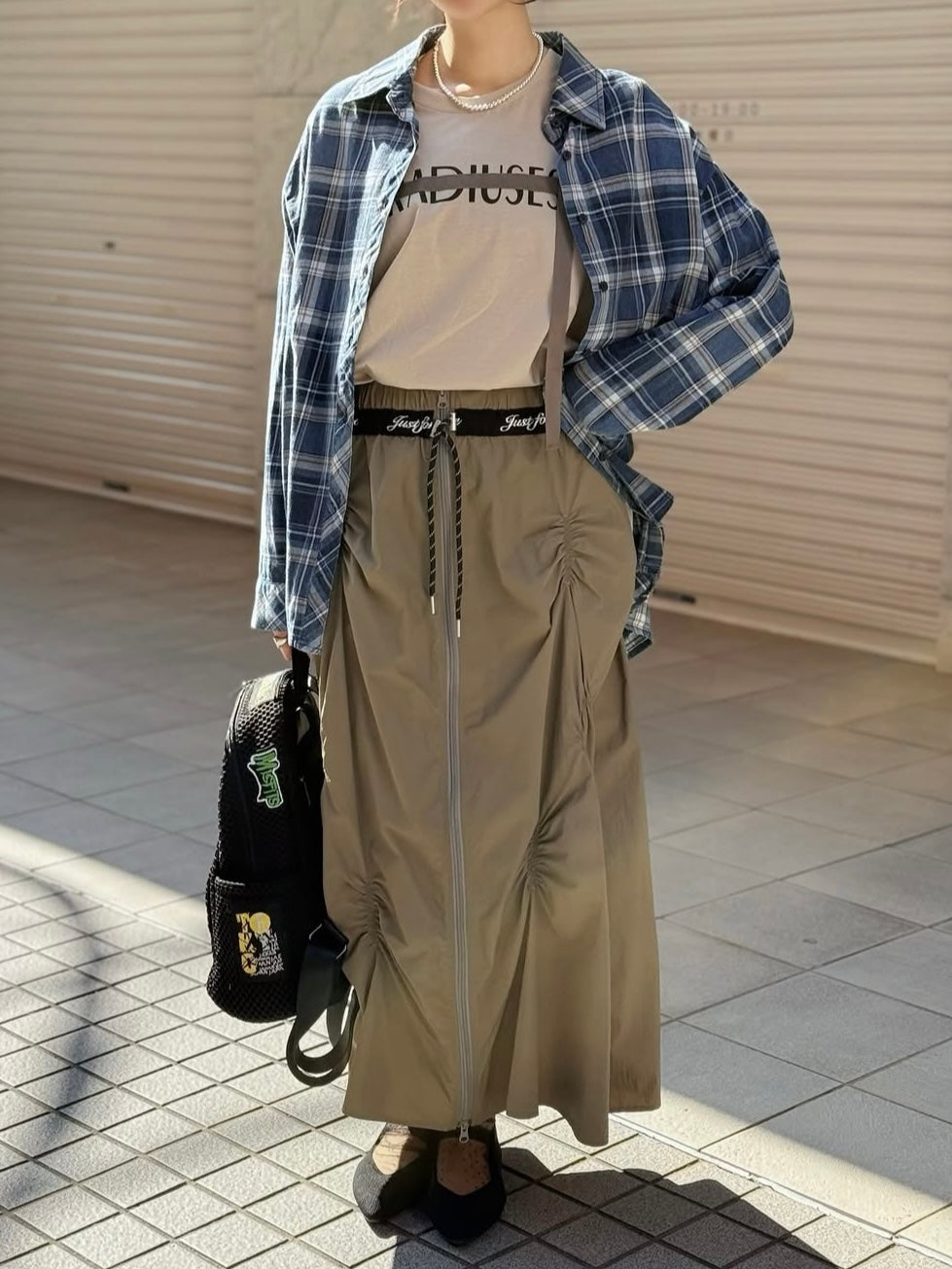 ギャザーナイロンスカート