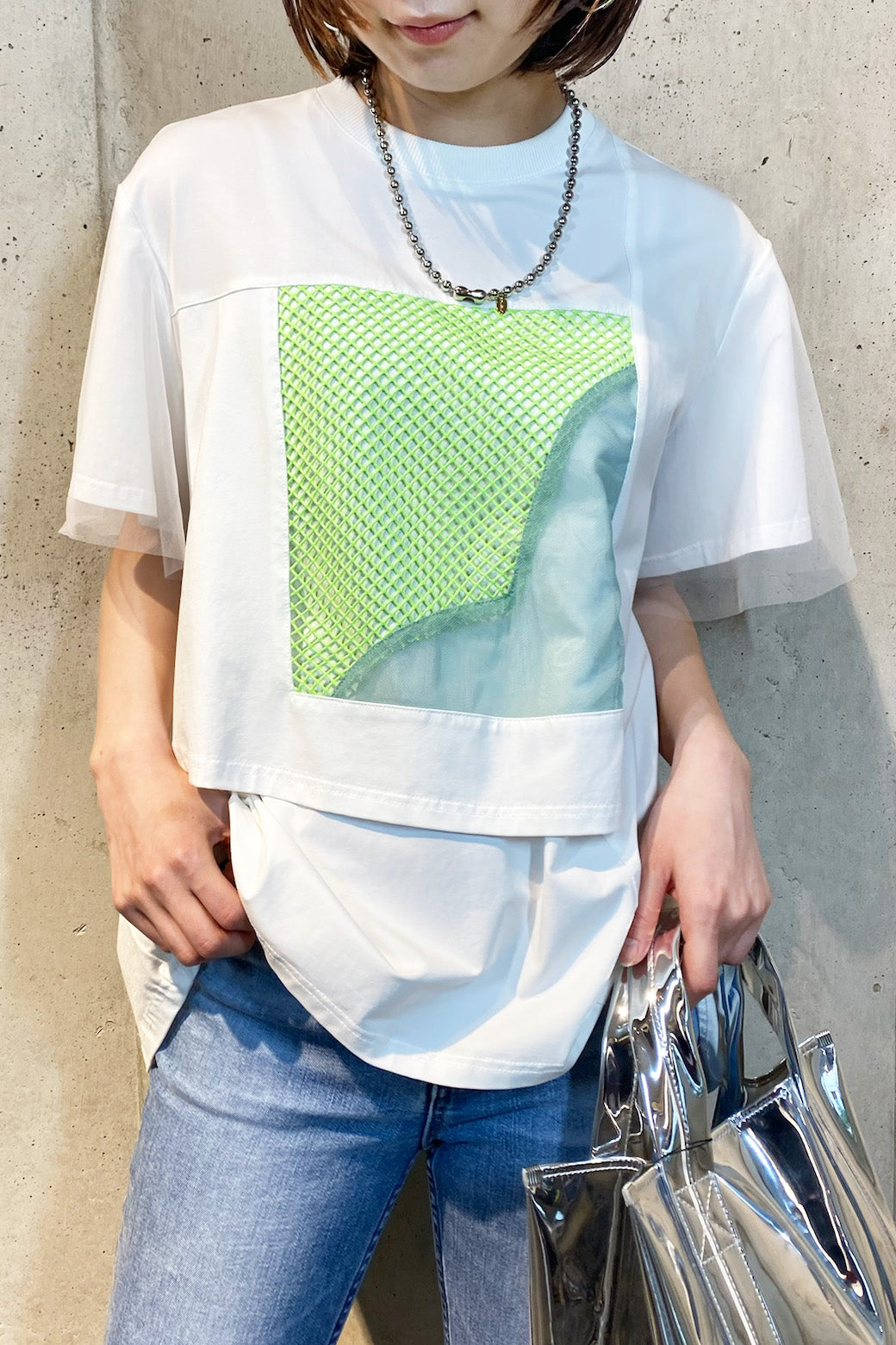 メッシュコンビネーションTシャツ
