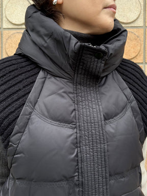 ニット×ダウンベスト