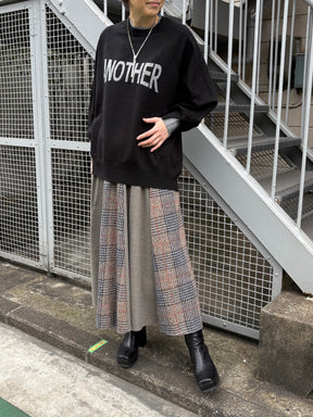 袖バルーンロゴニット