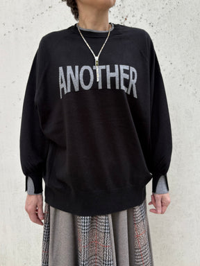 袖バルーンロゴニット