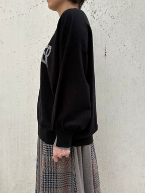 袖バルーンロゴニット