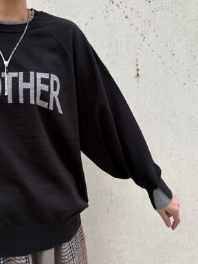 袖バルーンロゴニット