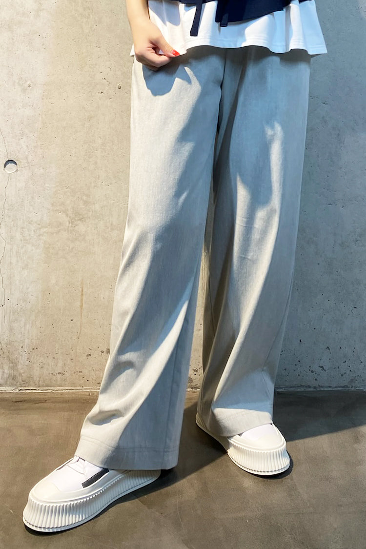 trois(トロワ) アサレチック定番ワイドパンツ T251-87017 ライトグレー