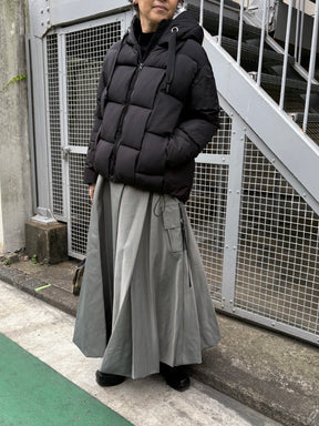 裾バルーンミリタリースカート