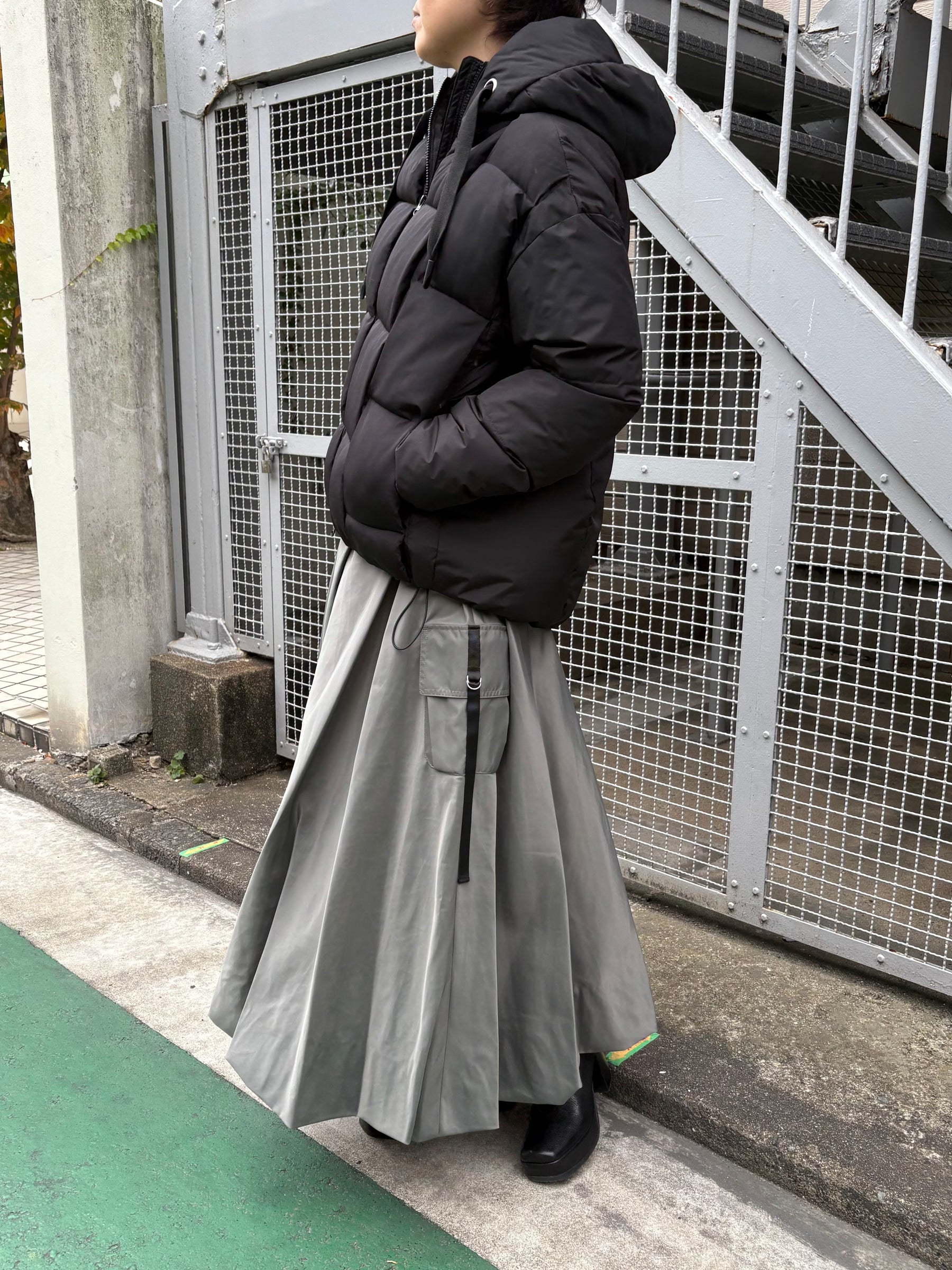 裾バルーンミリタリースカート