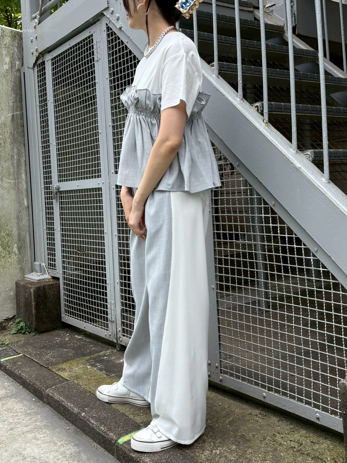 麻ビスチェドッキングTシャツ