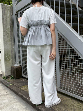 麻ビスチェドッキングTシャツ