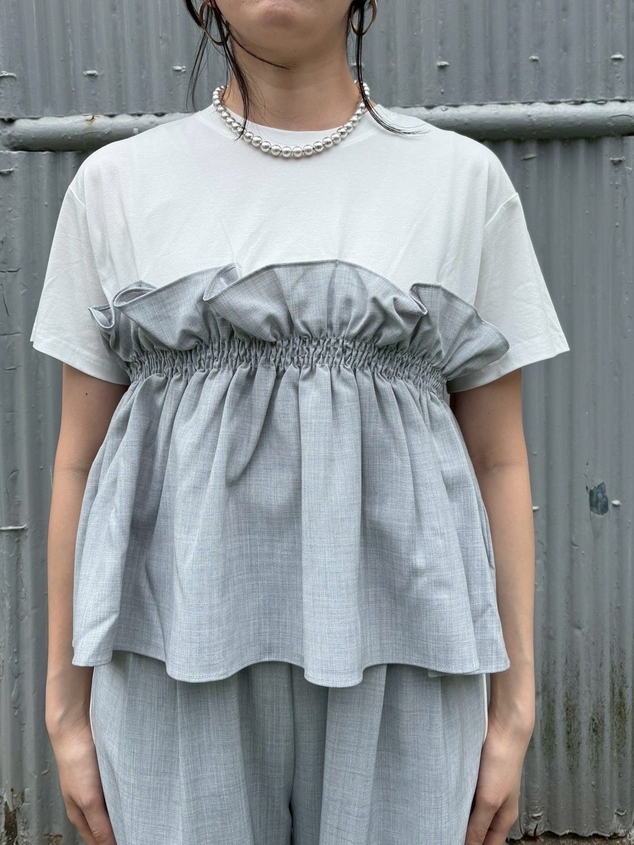 麻ビスチェドッキングTシャツ