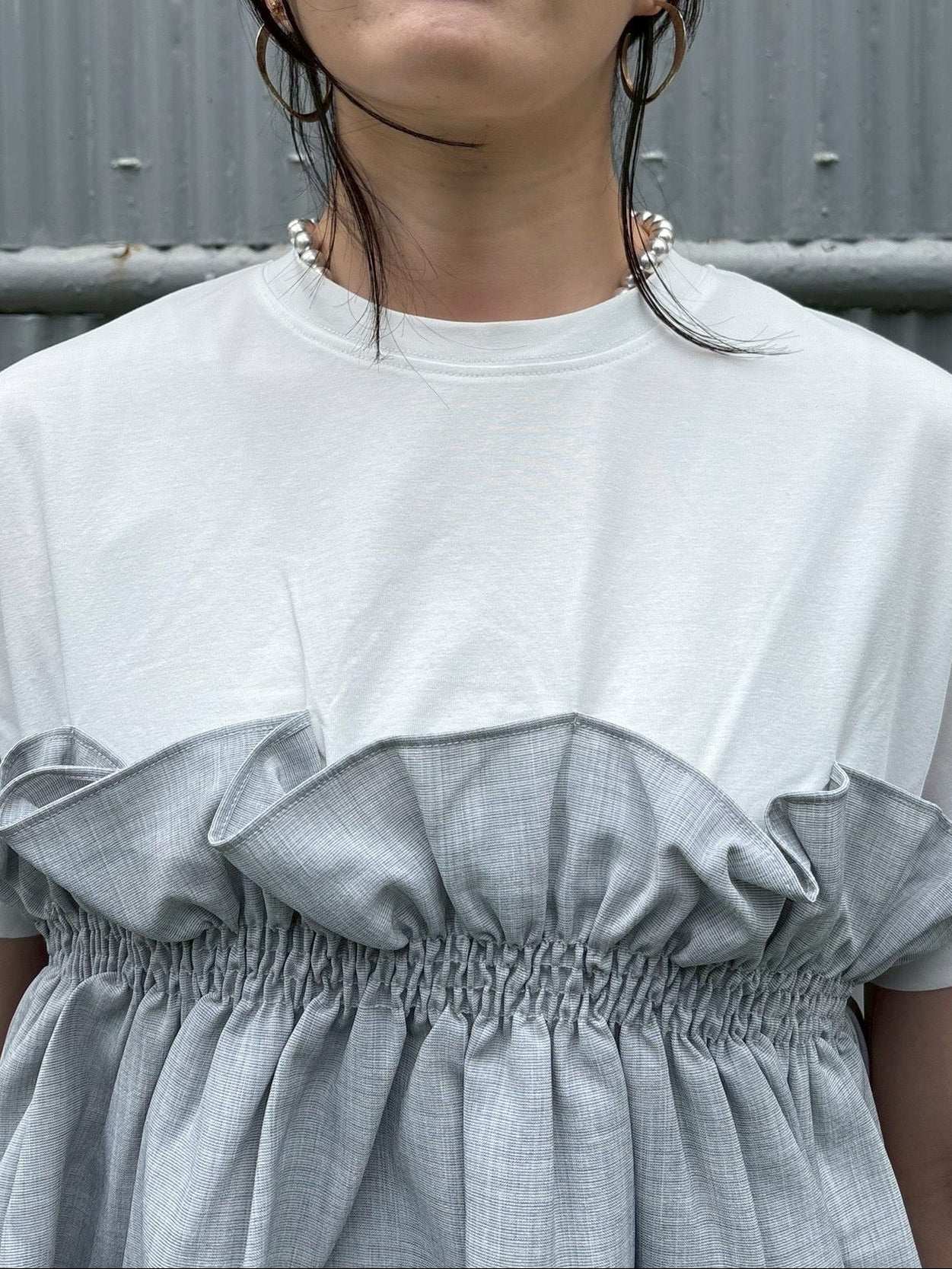 麻ビスチェドッキングTシャツ