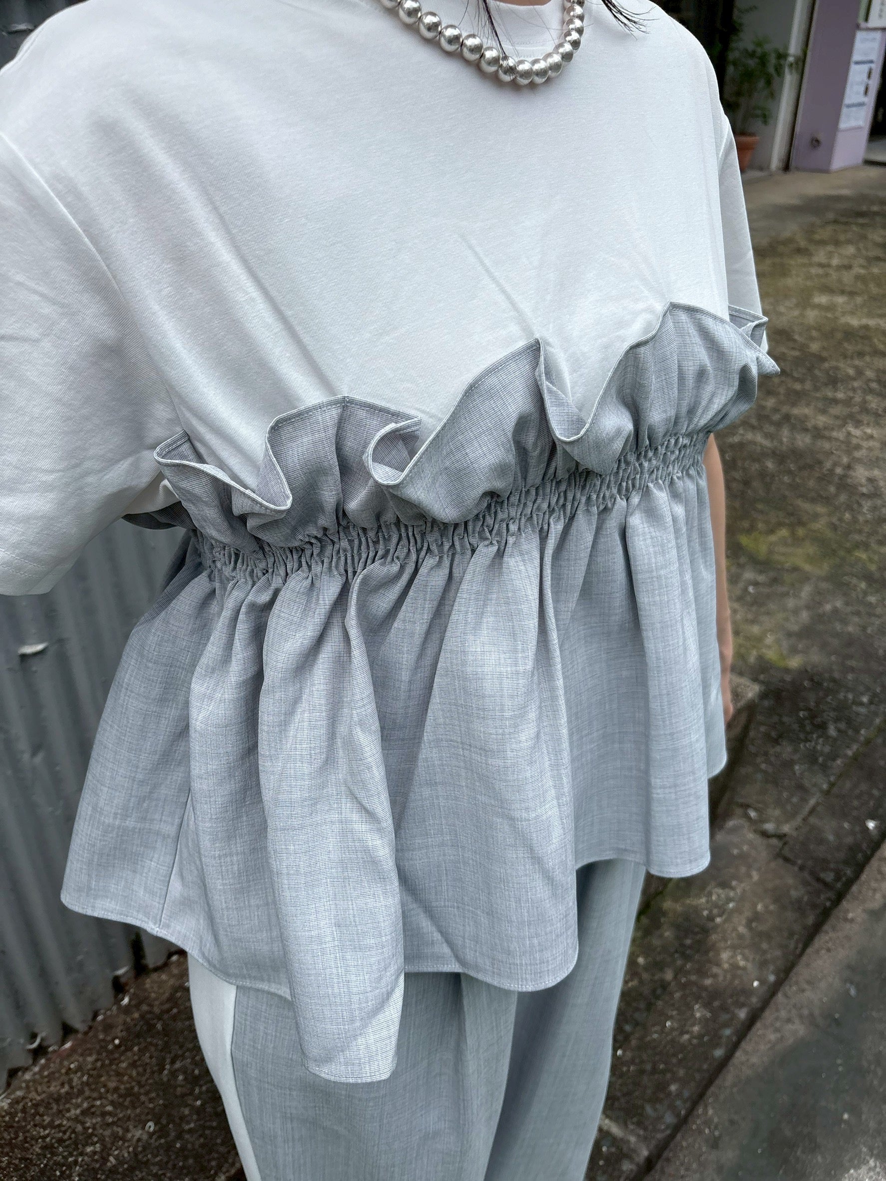 麻ビスチェドッキングTシャツ