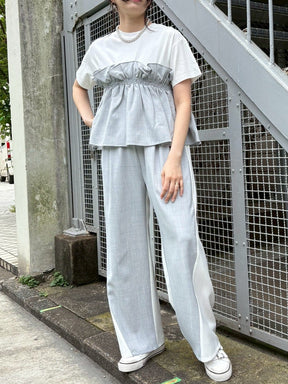 麻ビスチェドッキングTシャツ
