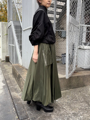 裾バルーンミリタリースカート