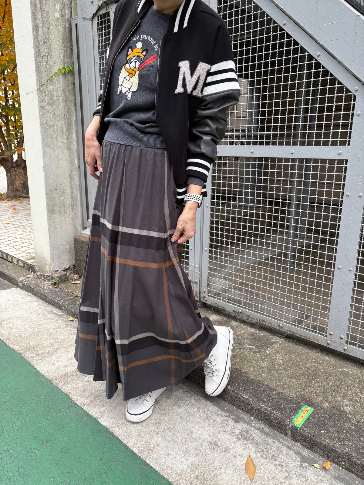 チェックスカート