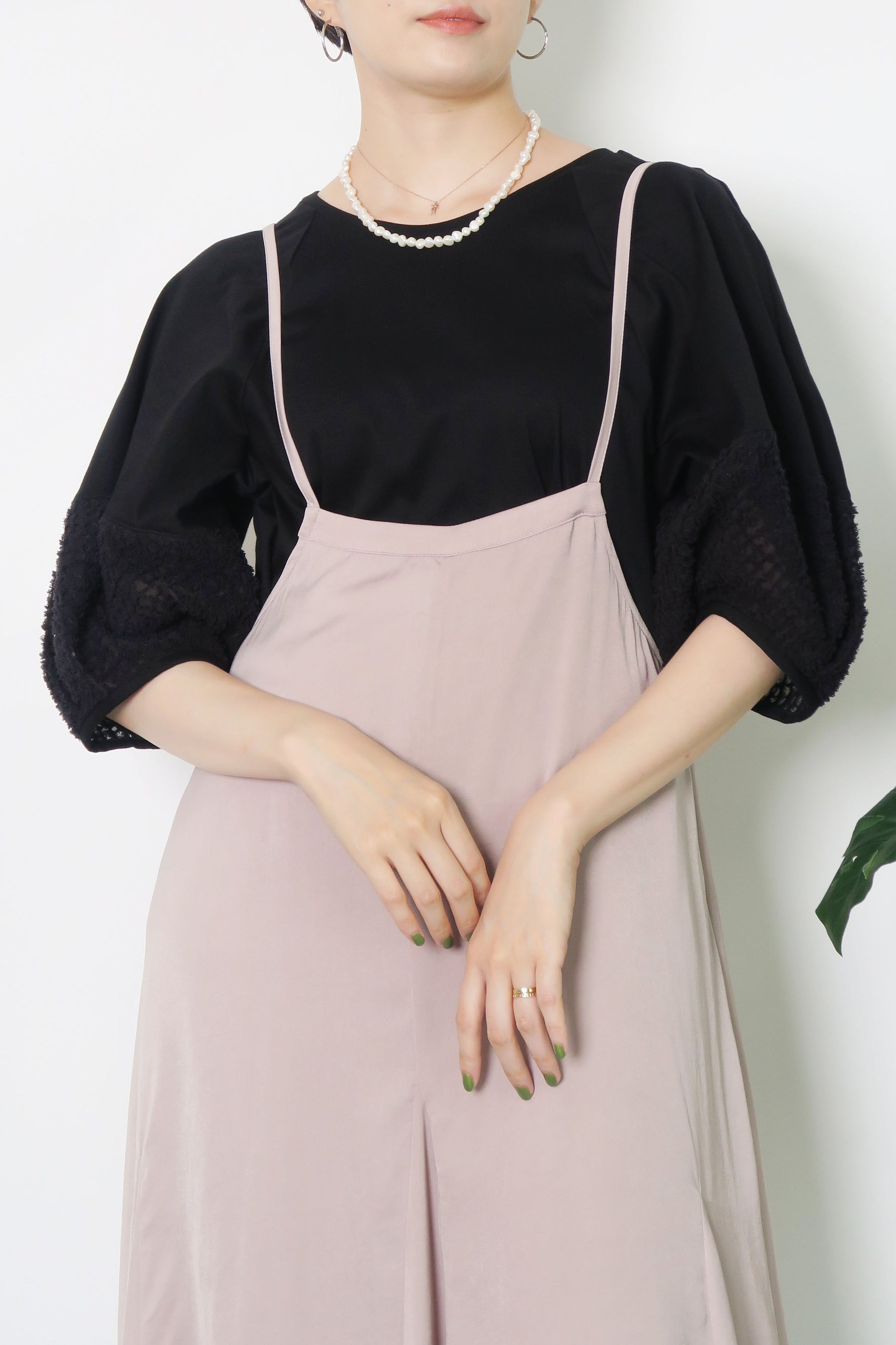 mink chair (ミンクチェア) シアー袖バルーンクルーネックカットソー