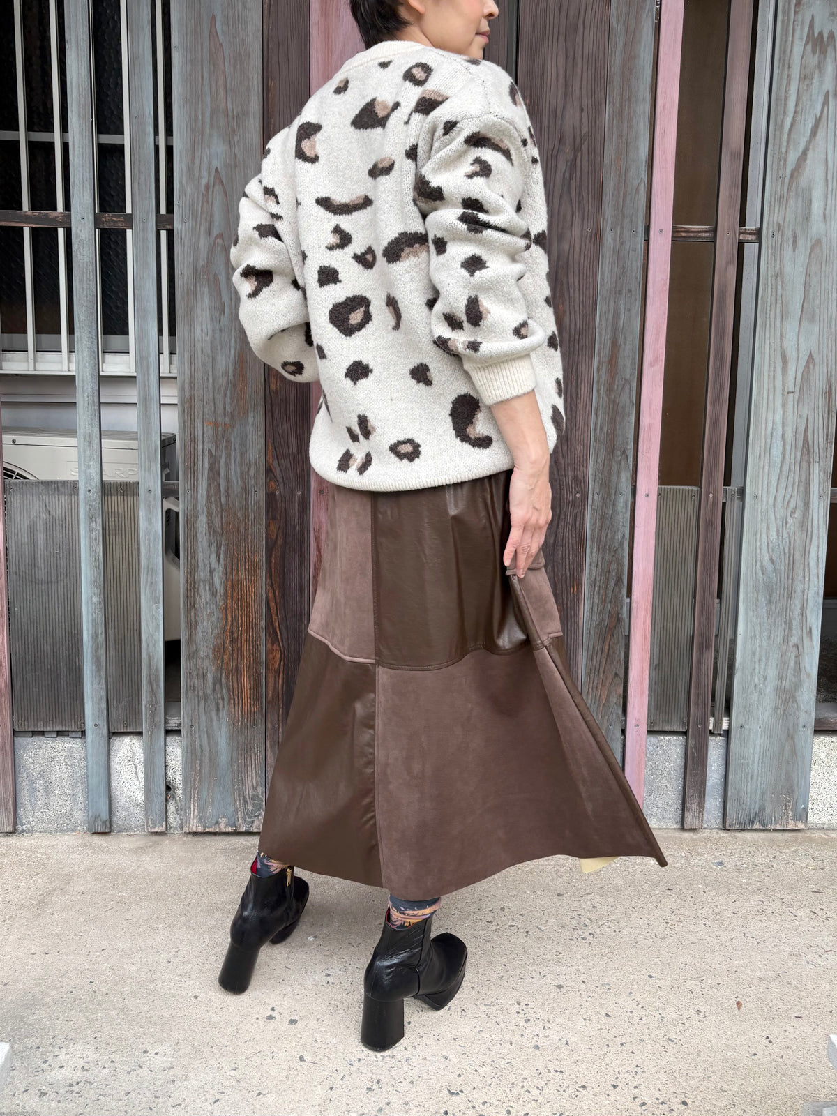 レオパードニット